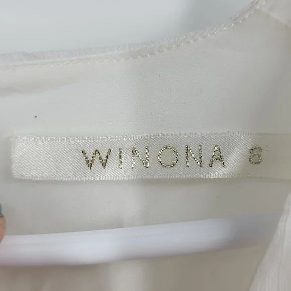 Winona white long-sleeved lined dress - Picture 4 of 5